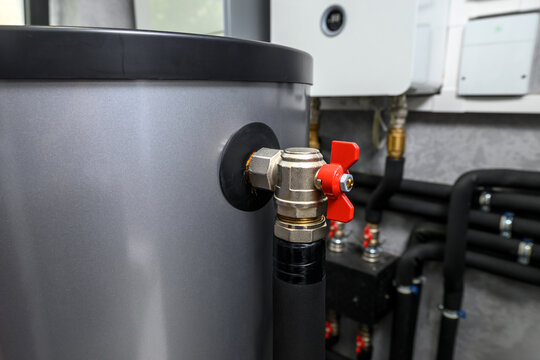 Modern electric boiler room in the house
