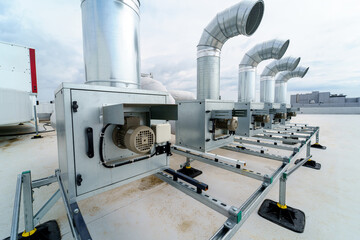 The air conditioning and ventilation system of a large industrial building