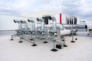 The air conditioning and ventilation system of a large industrial building