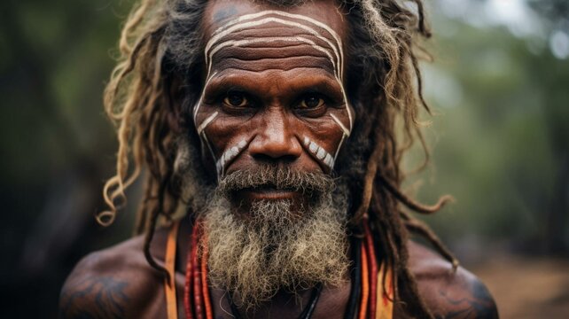 Portrait of an Australian aboriginal man