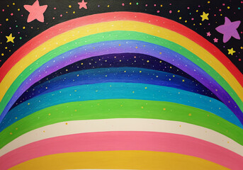 Rainbow background space for your text.