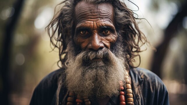 Portrait of an Australian Aboriginal man