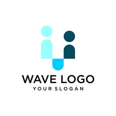 waves logo design