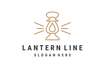 Fototapeta premium lantern logo icon vector template on white background