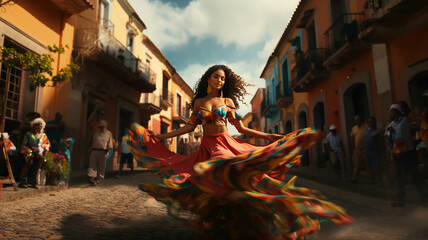 Fototapeta premium Latin american, mexican folklore, traditional, regional dancer.