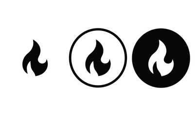 icon fire black outline for web site design 
and mobile dark mode apps 
Vector illustration on a white background
