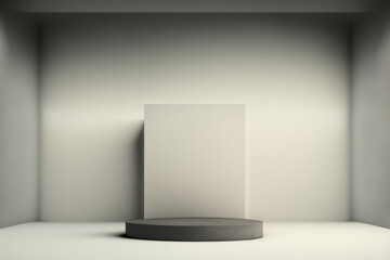 Fototapeta premium brutalist concrete podium background for product display