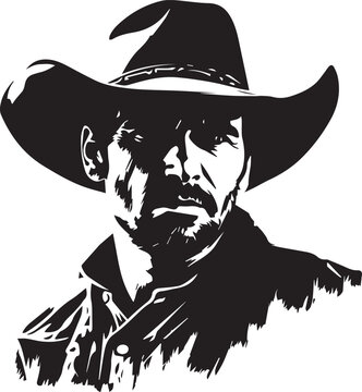 Cowboy Man Hat Western Rancher Prairie