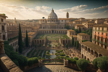 view of church and paul cathedral - obrazy, fototapety, plakaty