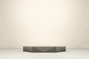 brutalist concrete podium background for product display