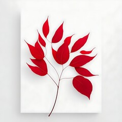 illustration of an background with red flowers generative Ai 
