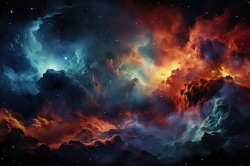 Fototapeta na wymiar Celestial Symphony: Mesmerizing Cosmic Backgrounds Embracing Galaxies, Nebulae, and Stars, Evoking the Universe's Majesty for Stellar-Themed Artistry Generative AI