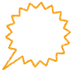 クレヨン素材のシンプルなふきだし