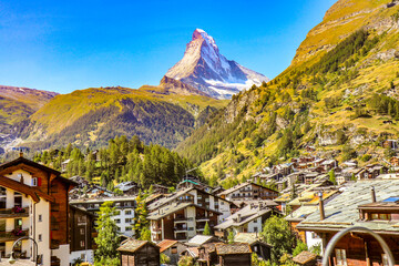 mountain village in the austrian mountains