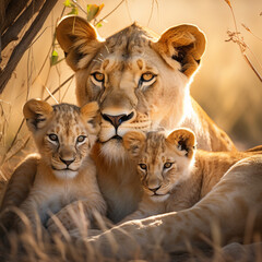 lion and lioness
