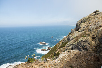 View of the coast and Pacific Ocean in California