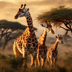 giraffe in the savannah