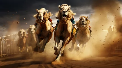 Rolgordijnen Camel racing © Barry