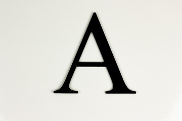 Capital letter on white background - black color letter in capital letters