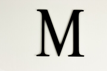 Capital letter on white background - black color letter in capital letters