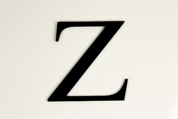 Capital letter on white background - black color letter in capital letters