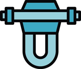 Osmosis desalination icon outline vector. Water filter. System filtration color flat