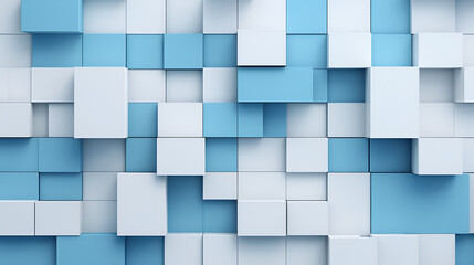 Light White-Blue Blocks Wall Background