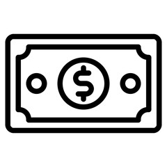  Banking, Cash, Currency, Dollar, Finance, Money, Payment Icon, Line style icon vector illustration, Suitable for website, mobile app, print, presentation, infographic and any other project.