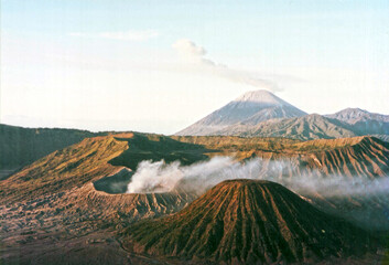 View of Mount Bromo from Penanjakan in the morning. Sunrise. East Java. Indonesia. Visit Java.