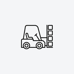 Fork lift line icon vector illustration