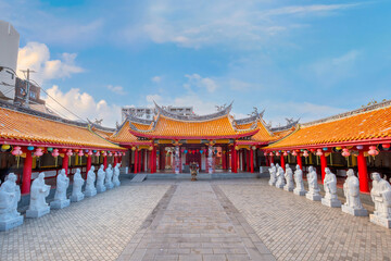 Nagasaki, Japan - Nov 28 2022: Confucius Shrine (Koshi-byo) built in 1893 by Nagasaki's Chinese...