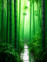 The bamboo forest, Generative AI