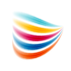 A vibrant and playful design featuring rainbow-color lines arranged in a dynamic composition, perfect for adding a pop of color to any project