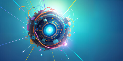 Spy Robot bot drone with camera, flying, filming. military, artificial intelligence concept. Future technology