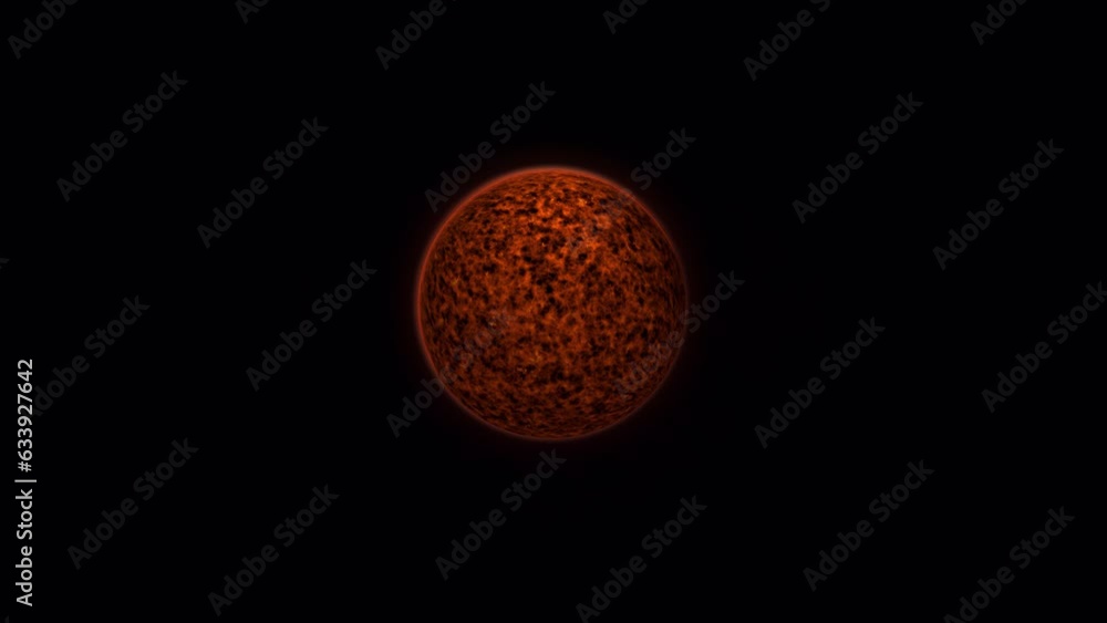 Poster loop of orange fire plasma energy planet isolated with alpha channel quicktime prores 444 encode. ab