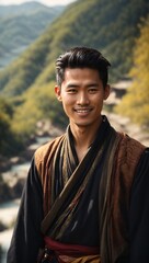Portrait of a Chinese young man in ancient attire