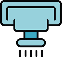 Irrigation system vent icon outline vector. Water drip. Farm automatic color flat