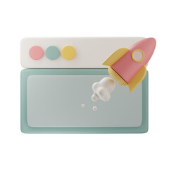 3D Digital Marketing illustration background