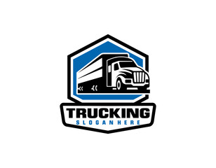 A template of Truck Logo, cargo logo, delivery cargo trucks, Logistic logo