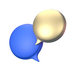 balloon chat 3d office business financial icon