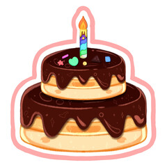 birthday cake with candles