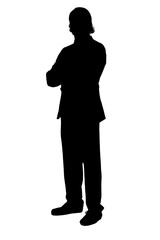 Digital png illustration of silhouette of man on transparent background