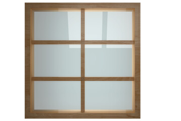 Digital png illustration of wooden window on transparent background