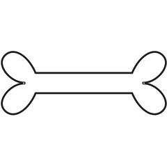 Digital png illustration of bone for dog symbol on transparent background