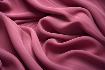 Obraz premium A piece of pink fabric lies in beautiful waves. layers of French terry pink amaranth 