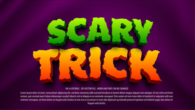 Editable text style halloween theme - scary style text effect