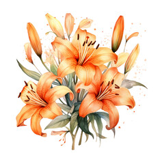 Fall Autumn Watercolor Clip Art, Watercolor Flowers Illustration, Fall Autumn Sublimation Design, Flowers Clip Art