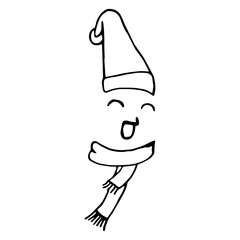 Digital png illustration of smiling character on transparent background