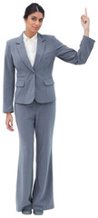 Digital png photo of biracial businesswoman on transparent background