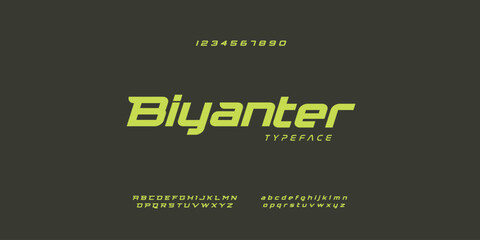 Minimal italic sporty modern simple alphabet fonts for logo, brand etc.